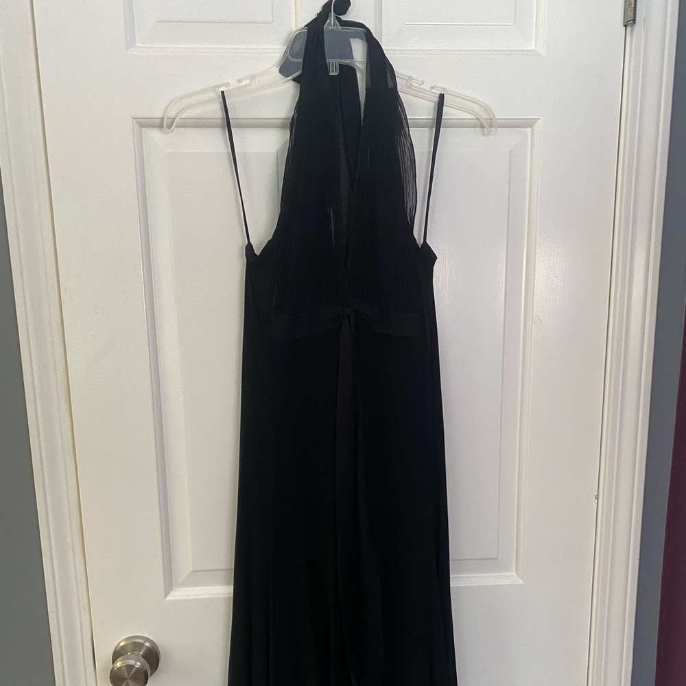BCBGMAXAZRIA black halter dress.